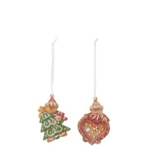 HANGER GINGERBREAD RESIN MIX ASSORTMENT OF 2
