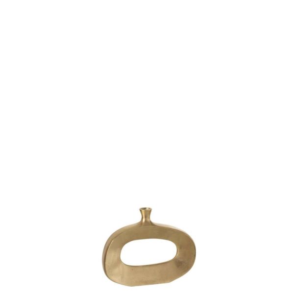 VAAS OVAAL ALUMINIUM GOUD SMALL