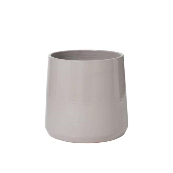 FLOWER POT ROUND CERAMIC GREY EXTRA LARGE