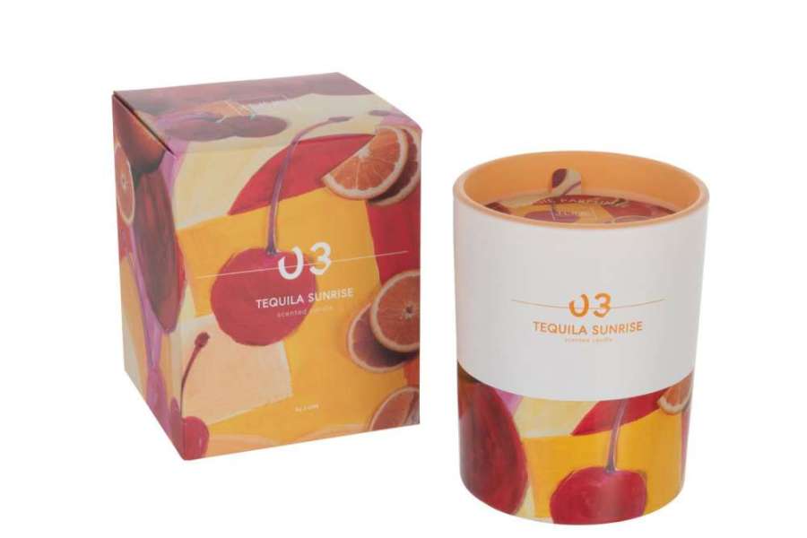 CANDLE TEQUILA SUNRISE LARGE-70H