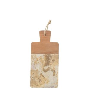 CHEESE BOARD RECTANGLE MARBLE BEIGE/NATURAL LARGE