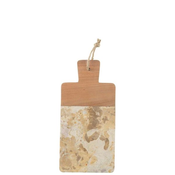 CHEESE BOARD RECTANGLE MARBLE BEIGE/NATURAL LARGE