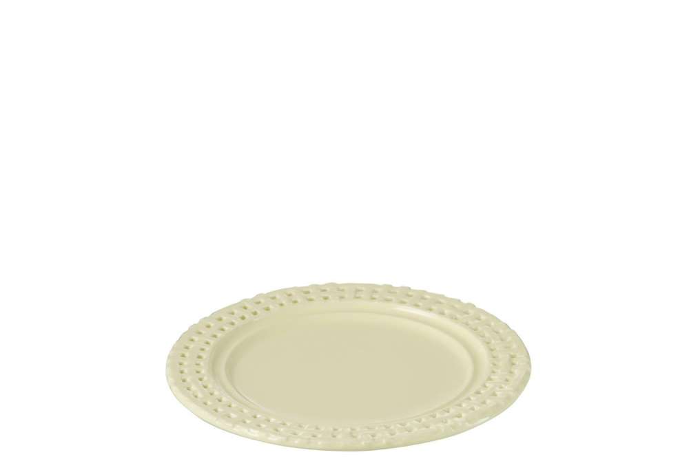 PLATE ROUND CERAMIC YELLOW