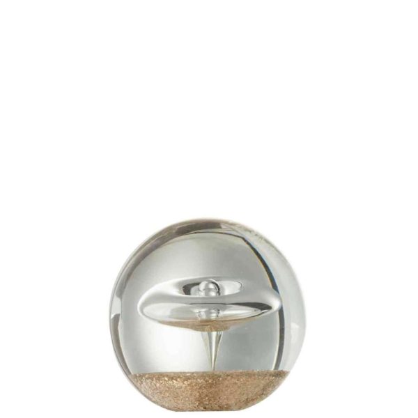 PAPERWEIGHT RING GOLD GLASS LARGE