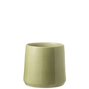 FLOWERPOT ROUND CERAMIC GREEN LARGE