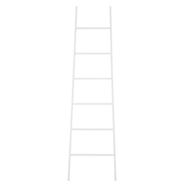 LADDER 6 STEPS METAL WHITE