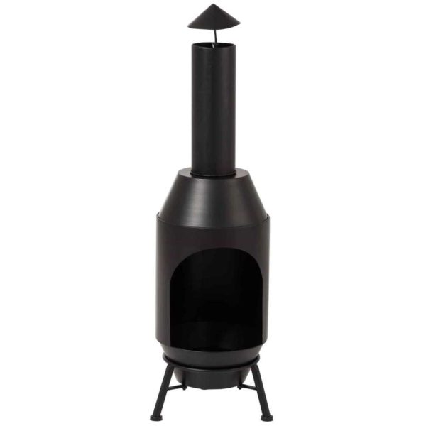 WOOD-FIRED OVEN METAL BLACK