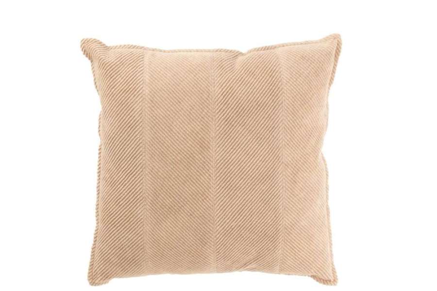 CUSHION STRIPES COTTON/POLYESTER BEIGE
