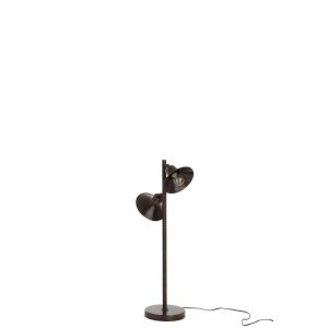 LAMP STANDING 2LAMPS IRON DARK BROWN