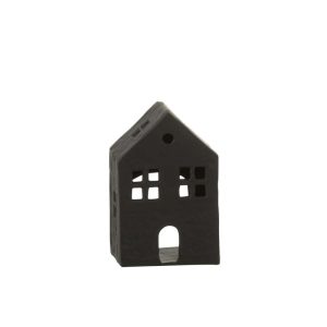CANDLEHOLDER HOUSE ALUMINIUM BLACK