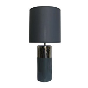 Lampe Base Gråblå/Sølv 11X11X36Cm