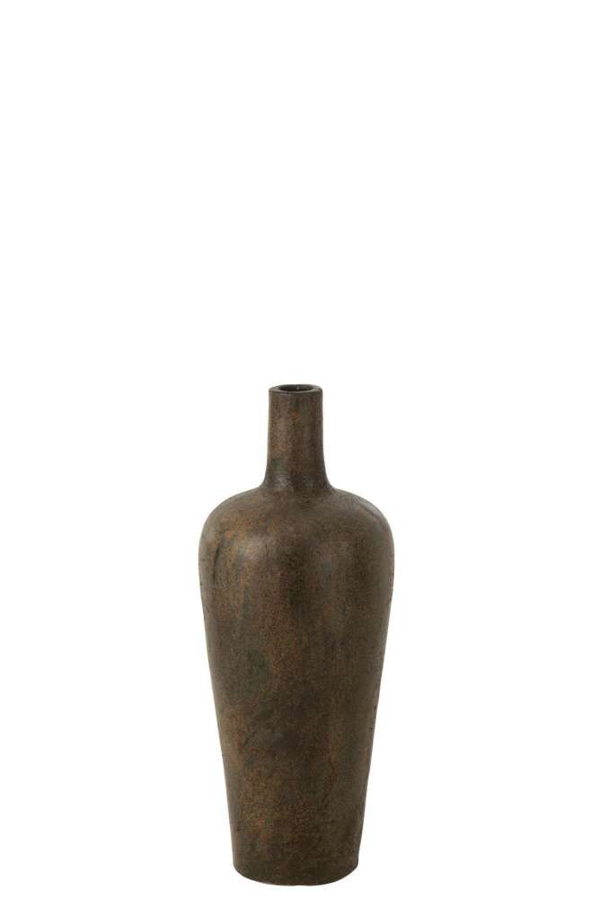 VASE VICTOR CEMENT BROWN SMALL
