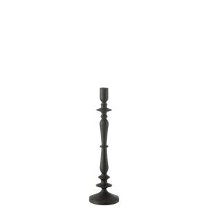 CANDLE HOLDER  METAL BLACK LARGE