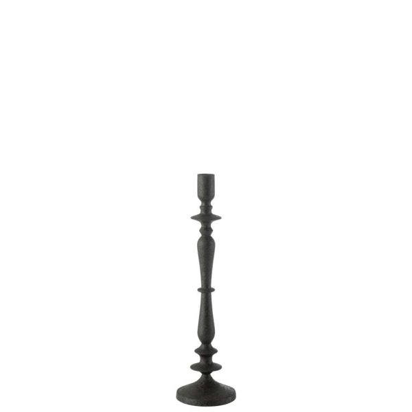 CANDLE HOLDER  METAL BLACK LARGE