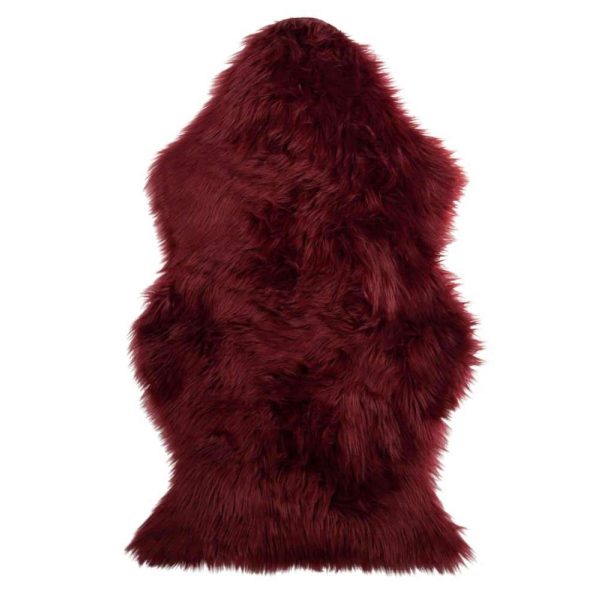 FLOORMAT FAKE FUR RED