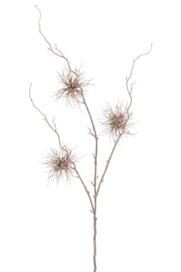 BRANCH URCHIN 3 FLOWERS PLASTIC PINK