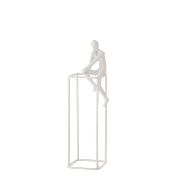 FIGURE RUST ON CUBE ALUMINIUM WHITE