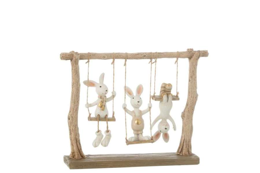 RABBITS ON SWING RESIN MIX