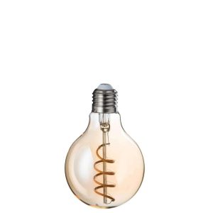 LEDLAMP G80 AMBER  SPIRAL E27