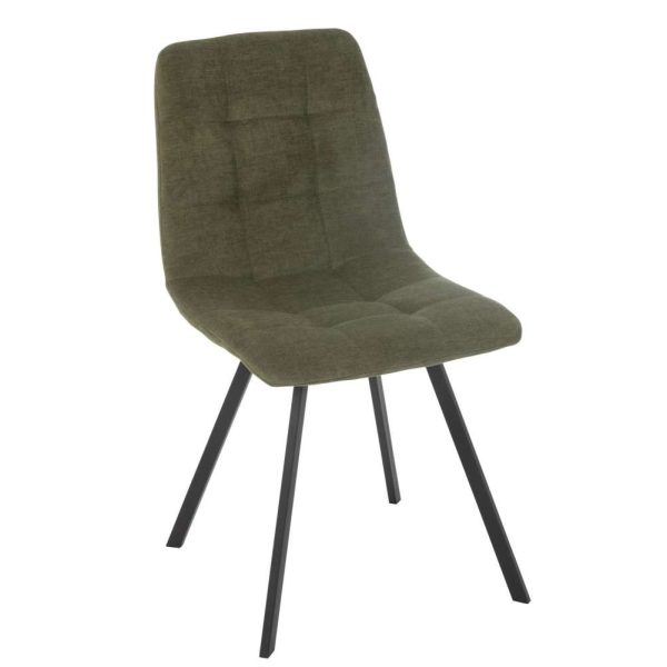DINING CHAIR CLARK METAL/POLYESTER GREEN