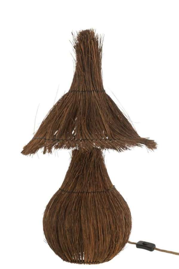 TABLE LAMP TROPICAL BROWN
