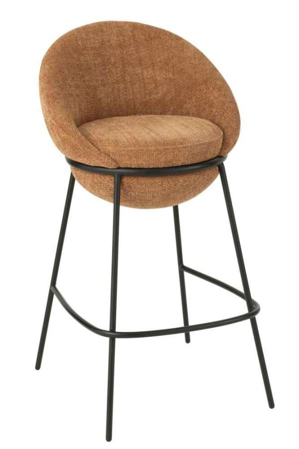 BAR STOOL IRON TERRACOTTA/BLACK