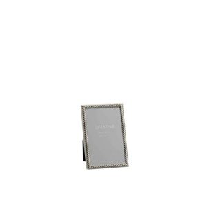 PHOTO FRAME CURVED LINES 10X15 METAL SILVER SMALL