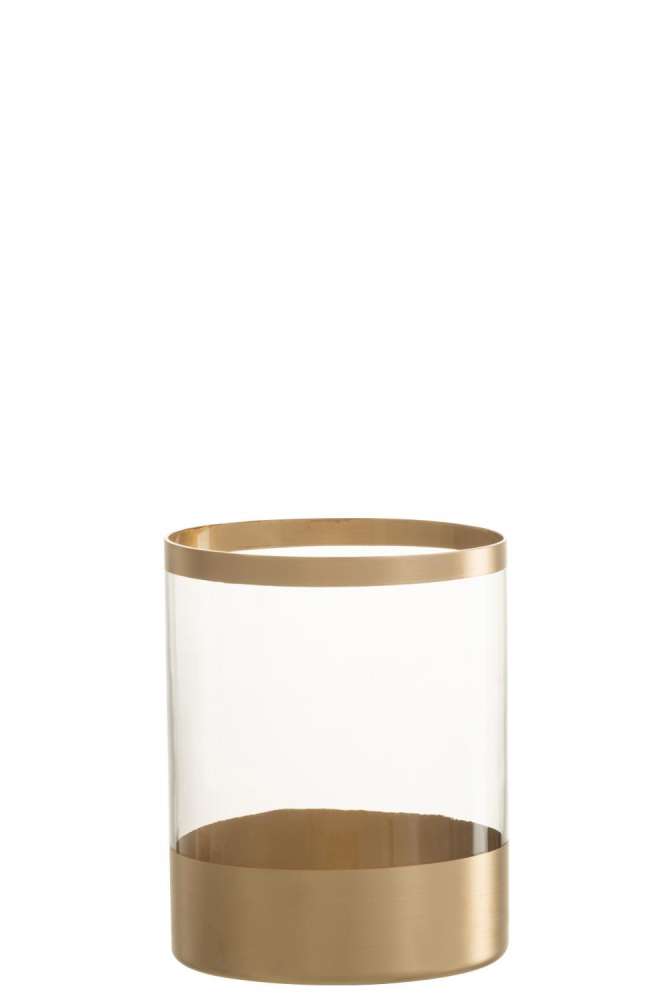 HURRICANE GOLD LINES GLASS TRANSAPRENT LARGE