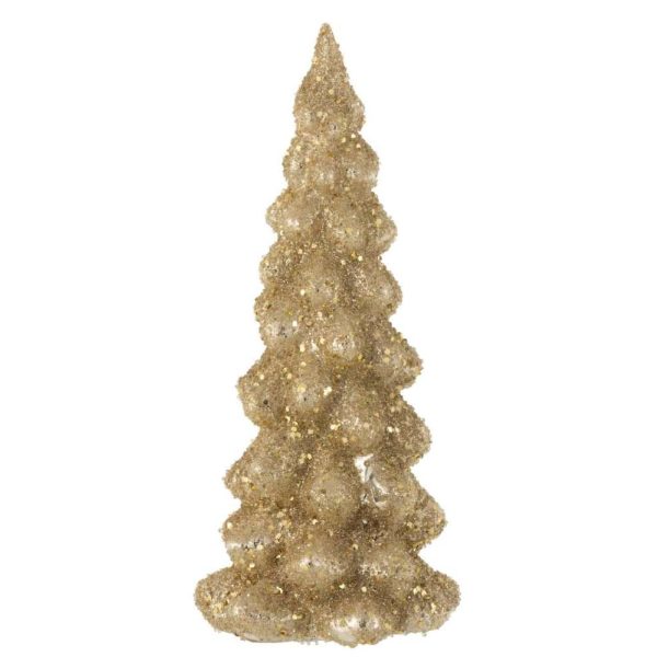 CHRISTMAS TREE DECO SUGAR GLASS SHINY GOLD LARGE