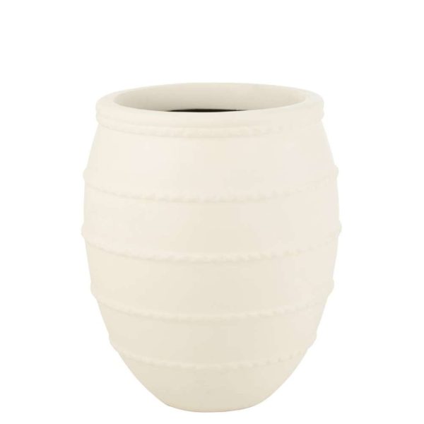 FLOWER POT TERRACOTTA WHITE