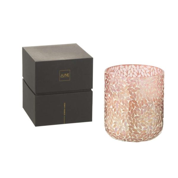 SCENTED CANDLE TENDER ROSE WAX PINK LARGE-120HOURS