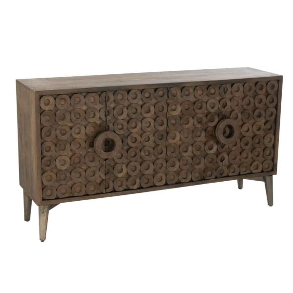 BUFFET 4 DOORS MANGO WOOD/MDF BROWN