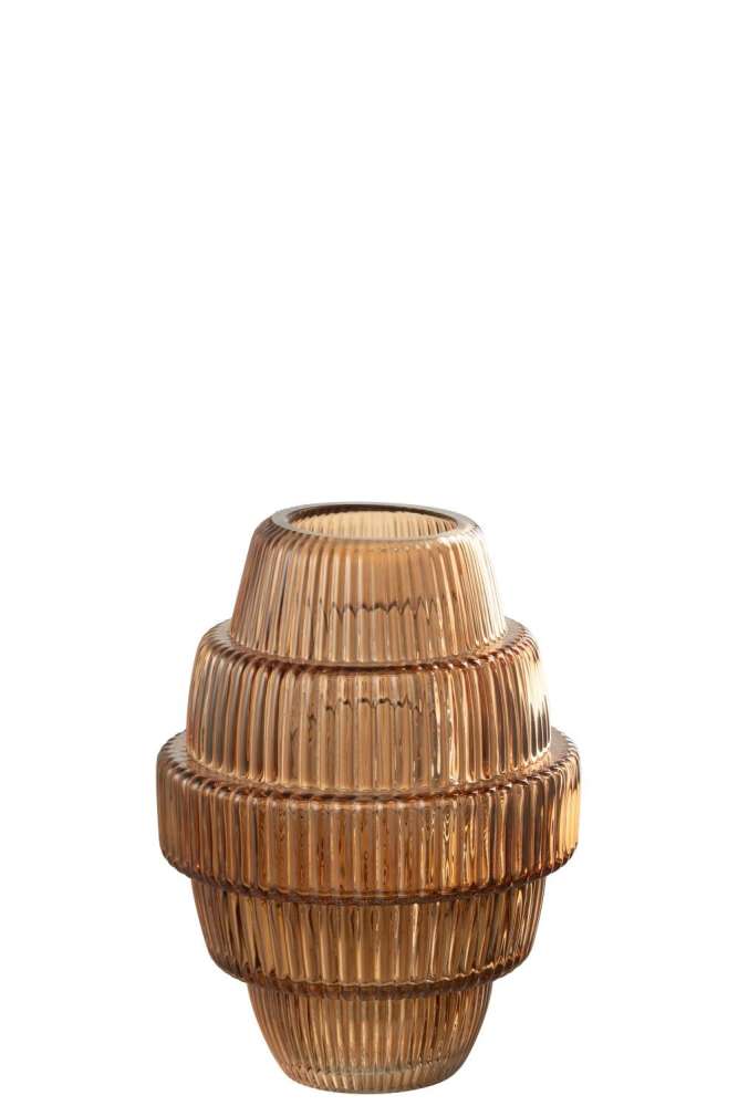 VASE MAX GLASS BROWN SMALL