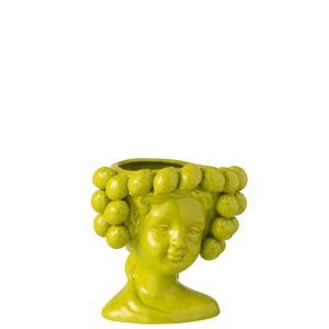 FLOWERPOT LIMES GIRL CERAMIC GREEN