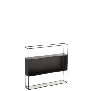 SHELF SEEN METAL/GLASS BLACK
