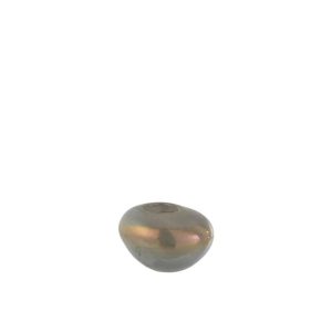 VASE LEO ROUND GLASS GREY