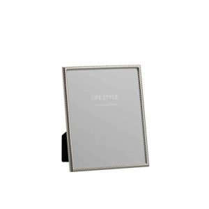 PHOTO FRAME CURVED LINES 20X25 METAL SILVER LARGE