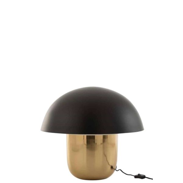LAMP MUSHROOM IRON BLACK/GOLD LARGE
