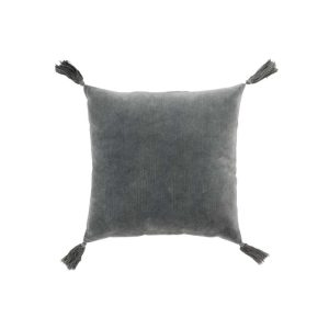CUSHION TASSEL COTTON GREY