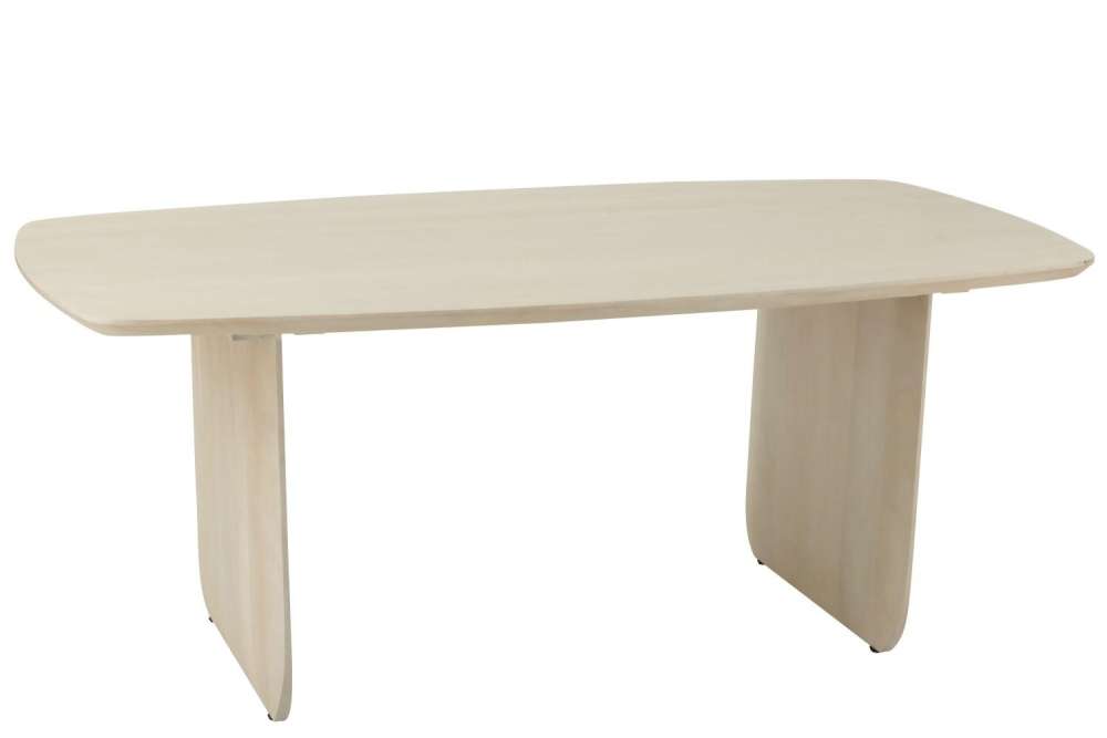 DINING TABLE ACACIA WOOD WHITE