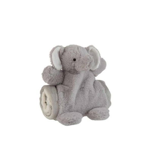 ELEPHANT+BLANKET PLUSH GREY