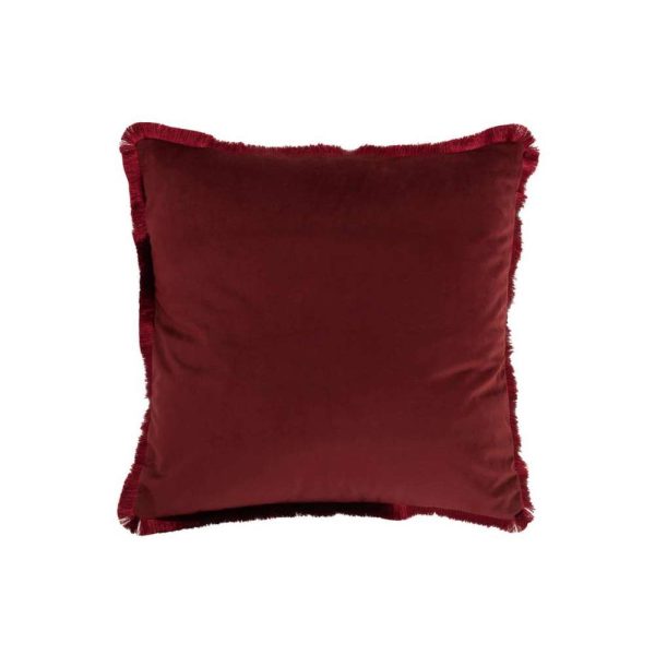 CUSHION ALPHA SQUARE POLYESTER RED