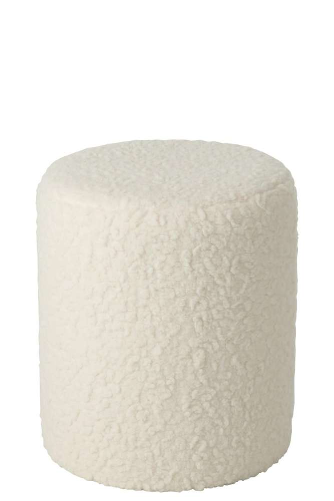 STOOL FUR MDF WHITE