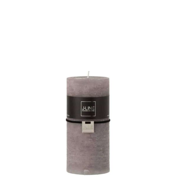 CYLINDER CANDLE  DARK GREY L52H