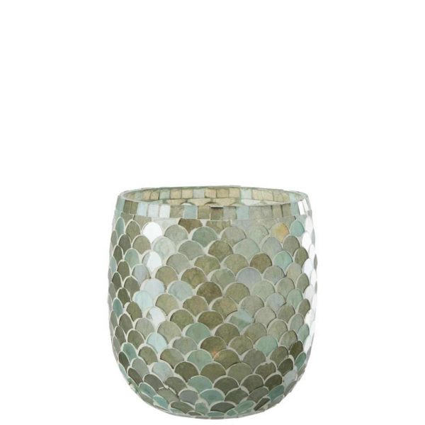 HURRICANE MOSAIC GLASS AQUA LARGE