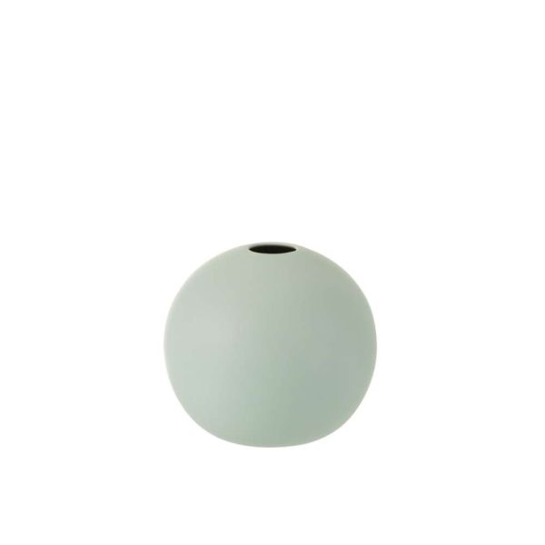 VASE BALL CERAMIC PASTEL GREEN MEDIUM