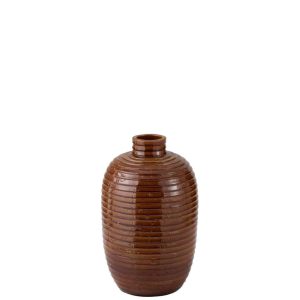 VASE ETNIC CERAMIC BROWN SMALL