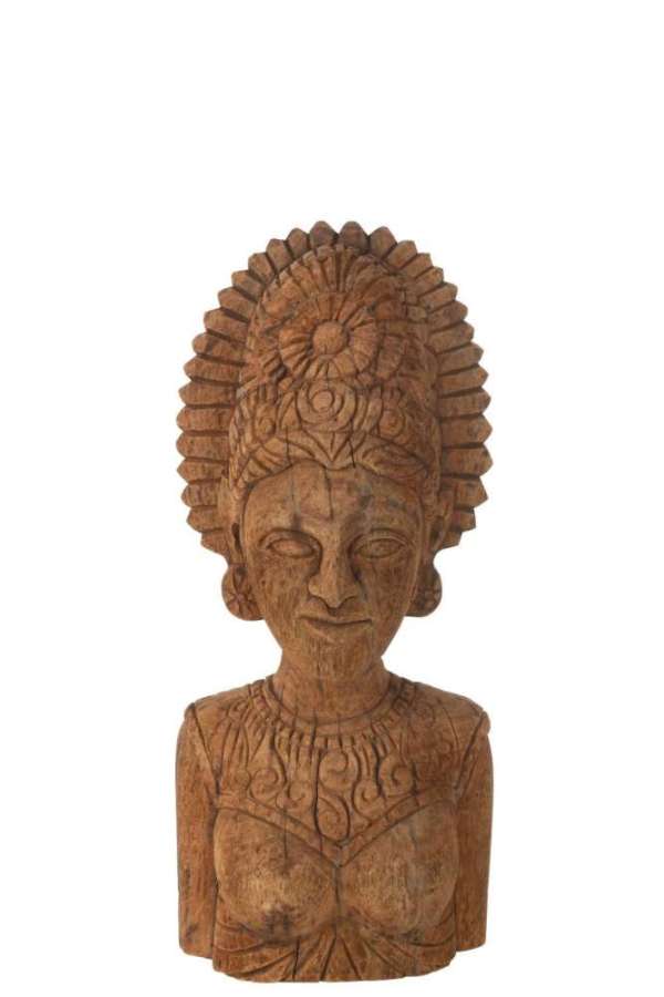 BUST LADY MANGO WOOD NATURAL