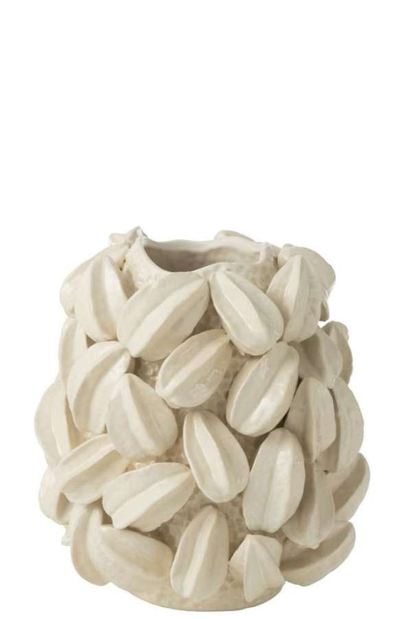 VASE BOTANICA COCOA POD HIGH CLAY BEIGE