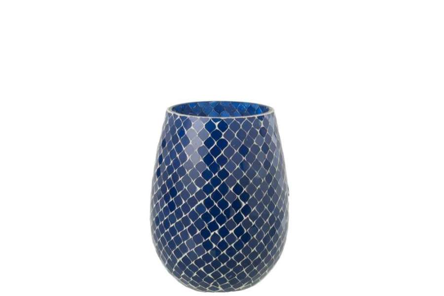 SCENTED CANDLE MIA MOSAIC BLUE MEDIUM-120H